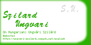 szilard ungvari business card