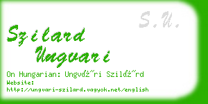 szilard ungvari business card